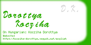 dorottya kocziha business card